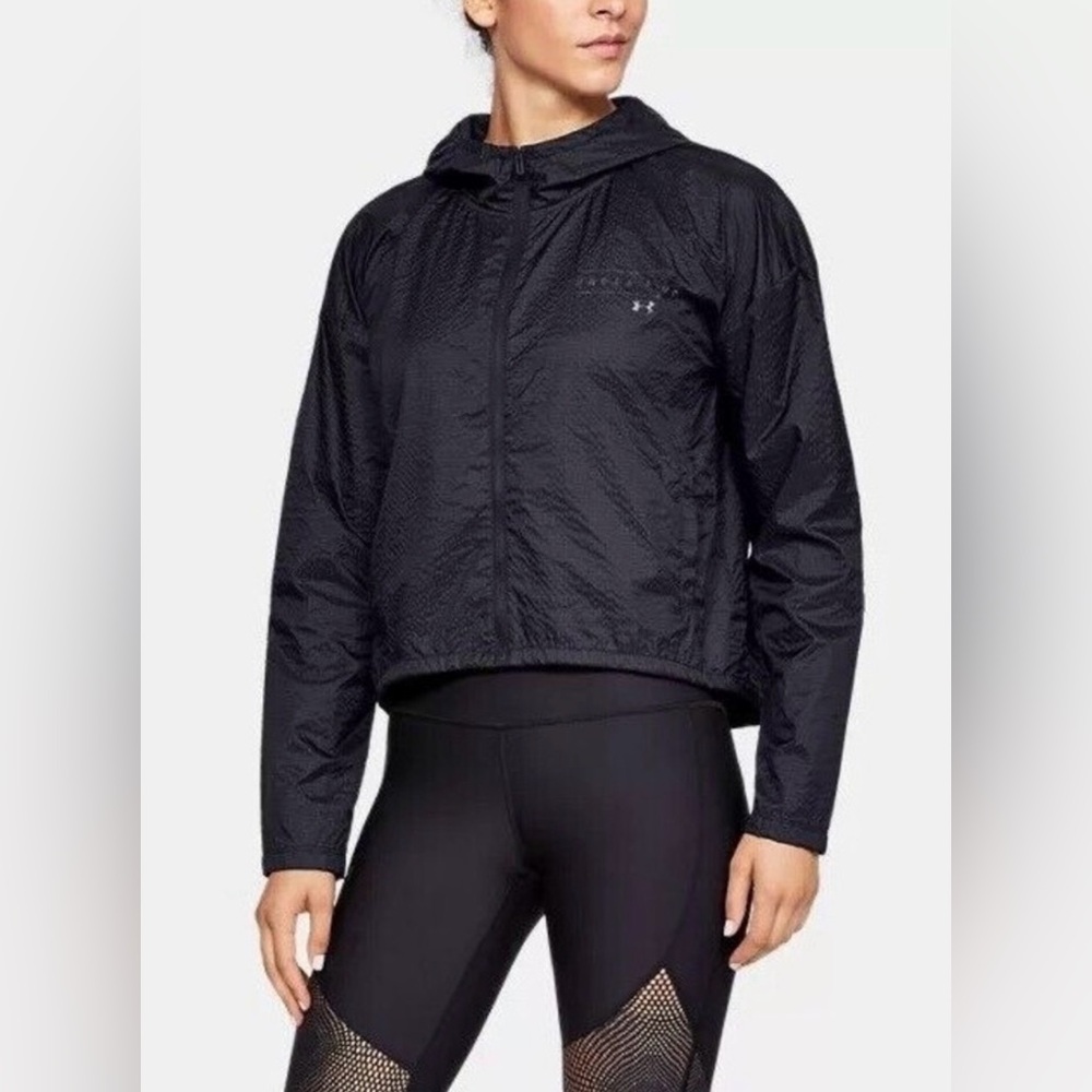 Under Armour Women's Running Zipped Hoodie in Black Size Med # 838
